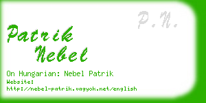 patrik nebel business card